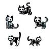 1Pc/5Pcs Shiny Five Syles Kitten Keychain Silicone Molds for Valentine Gift