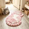 2D Home Decor Carpet Anti-fouling Cartoon Carpet Cute Cat-Shaped Area Rug  Bedrooms