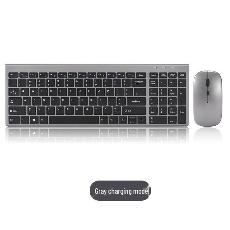 99-Key Rechargeable Wireless Keyboard & Mouse Set: Bluetooth/2.4G, Universal Silent Keys