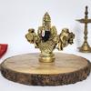 Lord Venkateswara Balaji Idol | Gold-Plated Antique Matte Finish Murti | 3.5 X 4.2 Inch | Tirupati Balaji Statue for Home Mandir, Office & Gifting