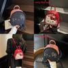 Mini Cartoon Backpack For Women Pu Material Streetwear Casual Daily Use With Grid Print And Hello Kitty Embroidery Design