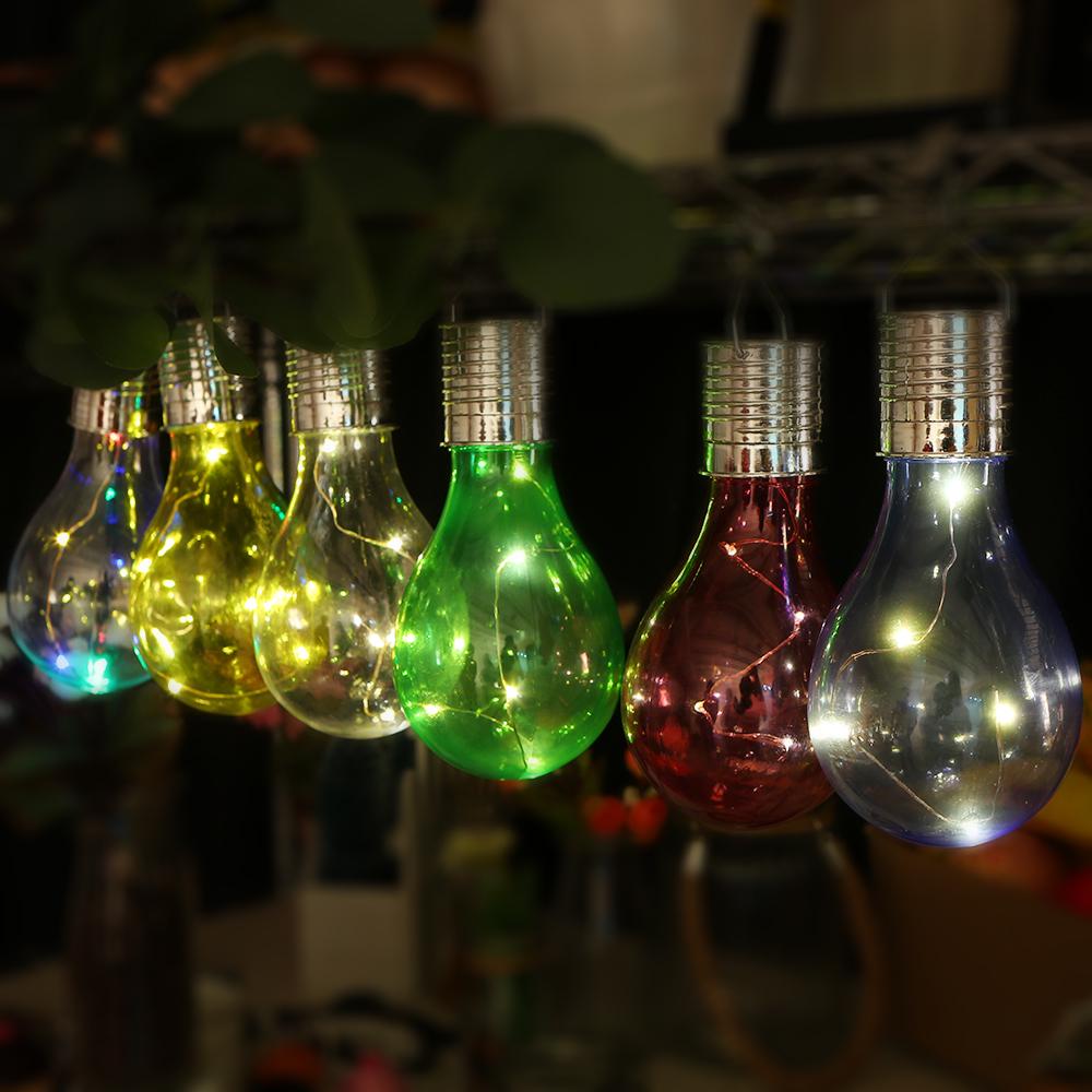 Solar Powered Energy Saving Bulb Light Hanging LED Lamp with Clip Lighting Control IP44 Water Resistant Outdoor Fairy