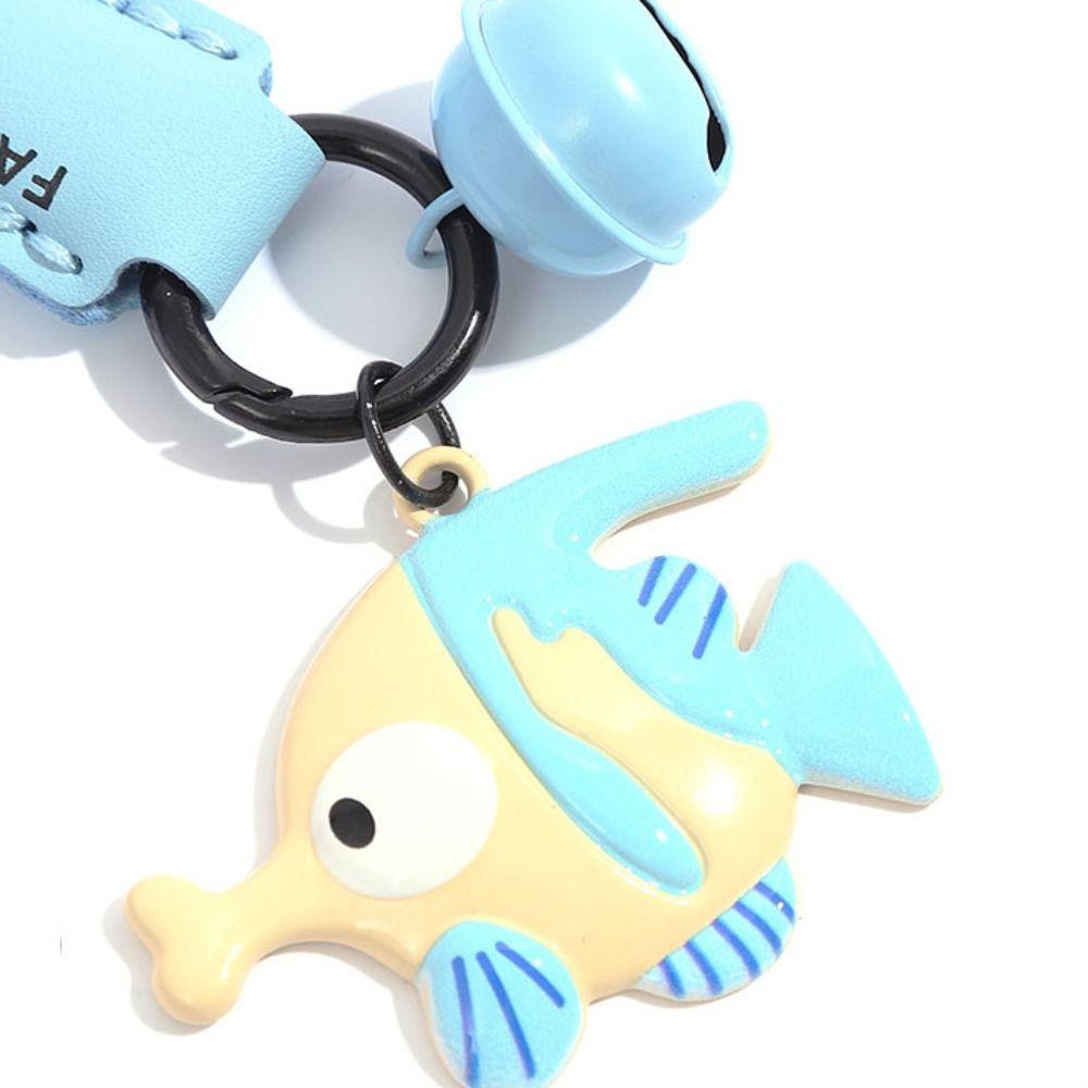 Anti-lost Clown Fish Key Chain Hand-sewn Anime Cartoon Key Charm  Ornament Accessories