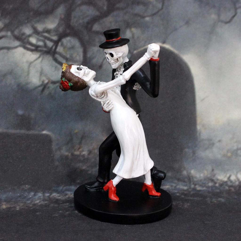 Resin Skull Lovers Halloween Desktop Decoration