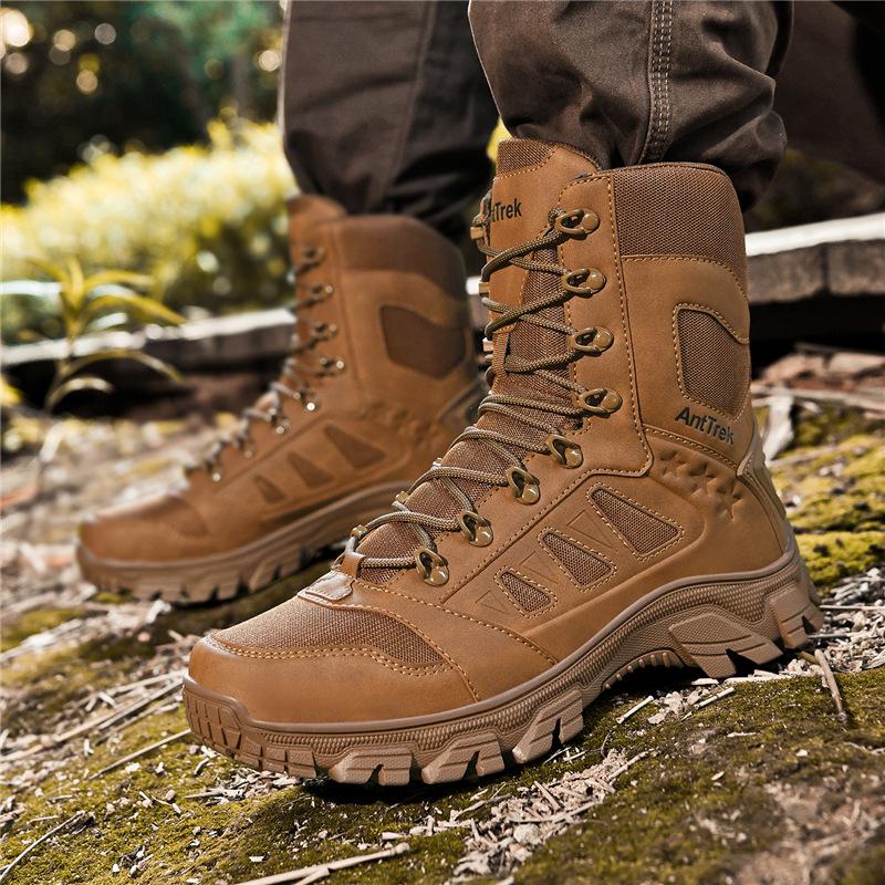 Outdoor Wild Professional Sand Boots High-top Training Non-slip Breathable Military Boots Hiking Wear-resistant Comfortable Combat Boots