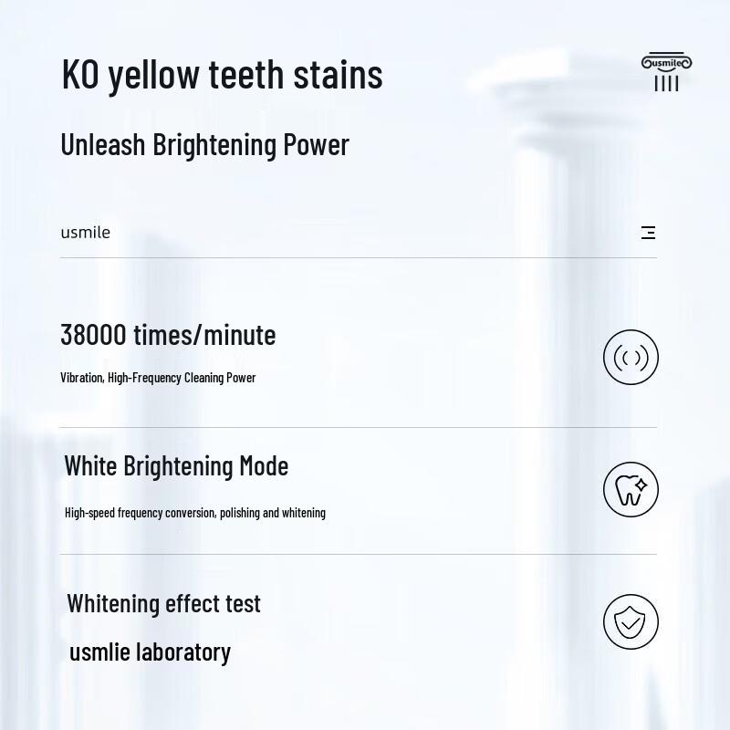 usmile Y1S Roman Column Sonic Electric Toothbrush CN plug (adapter included)