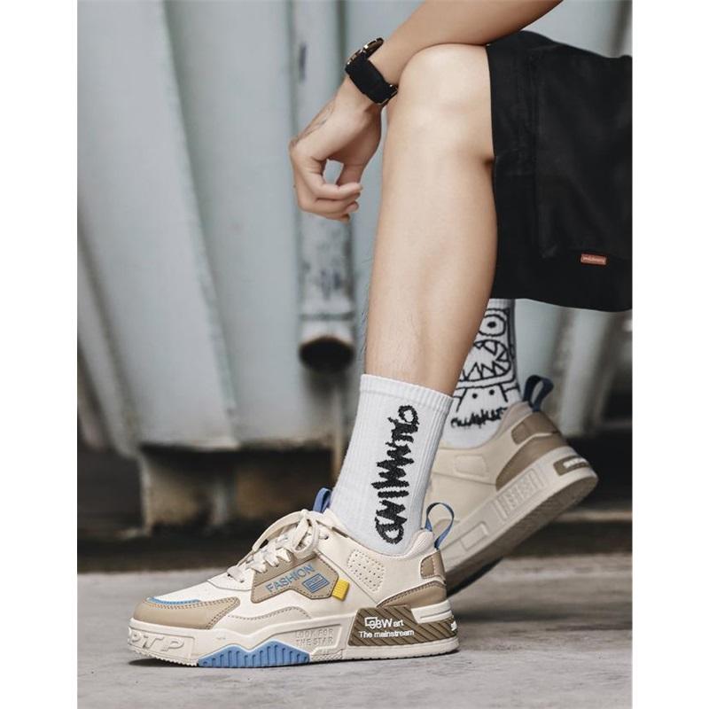 Men's Shoes, Sports And Leisure Sneakers, All-match Shoes, White Shoes, Men's Thick-soled