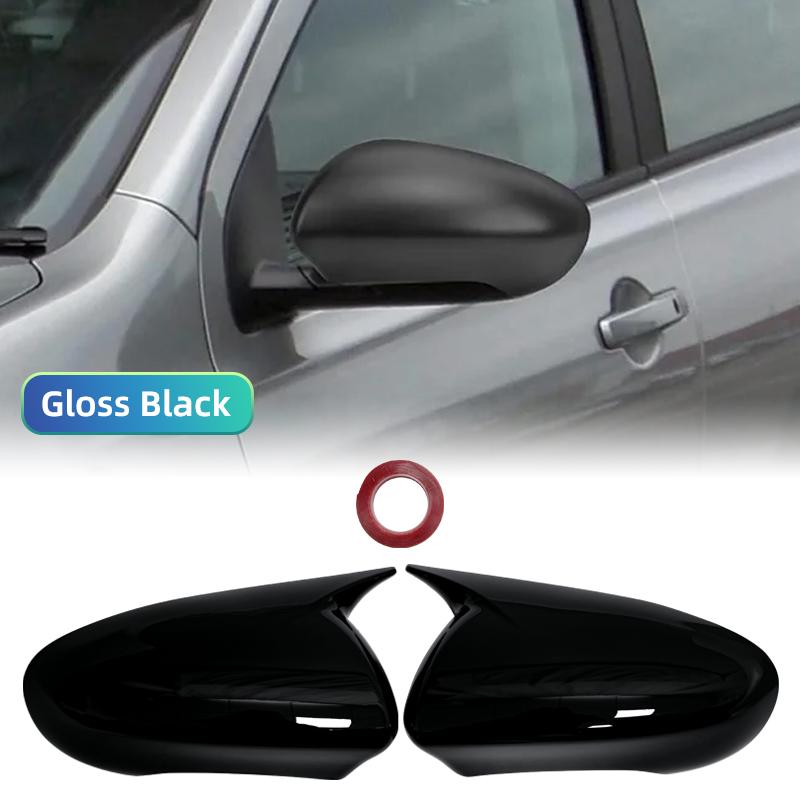Side Mirror Housing Cover Caps For Nissan Qashqai J10 2007-2014 Black Style Side Mirror Cover Shell Sticking Car Accessories