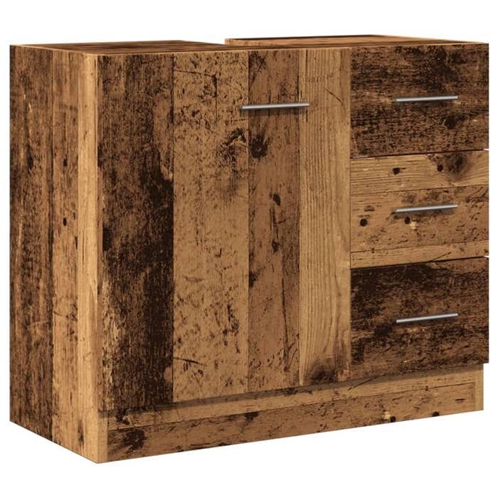 VidaXL Sink Cabinet Old Wood 63x30x54 Cm Engineered Wood, Bathroom Vanity Cabinet, Vanity Unit of 858323