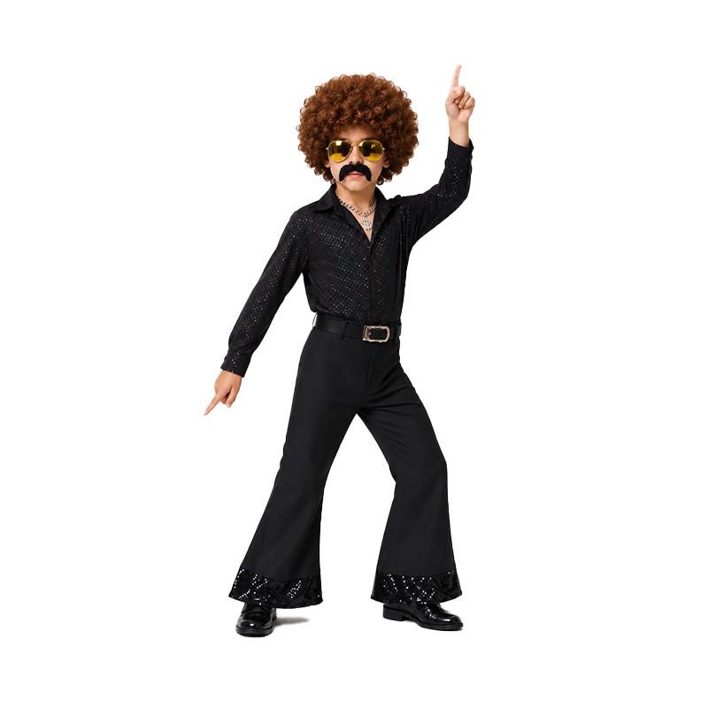 Kids Retro 80s Flared Pants Costume Halloween Cosplay Rock Party Hip Hop Performance Outfit
