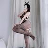 Perspective Bodystocking Sexy Lingerie Bodysuit Underwear Women Fishnet Open Bra Crotchless Mesh Tights Erotic Babydoll Catsuit