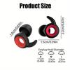 Soundproof Earplugs Silicone Earplugs Reusable Waterproof Earplugs Sleep Best Noise Reduction for Swimming/Concert/Trips/Working