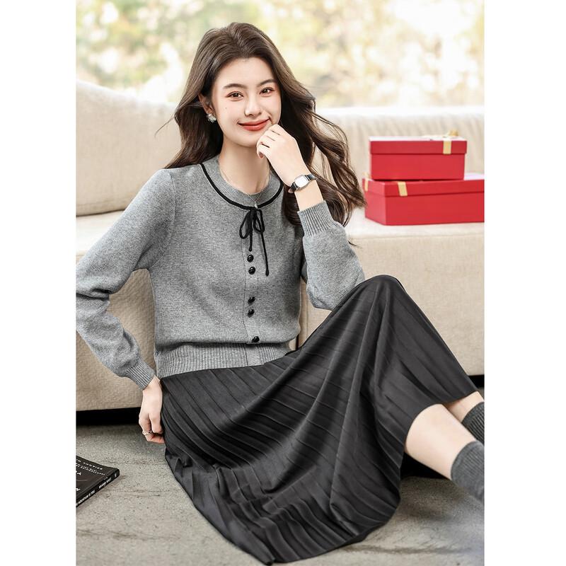 Mokana Urban Casual Long-Sleeve Midi Dress MKNJD3643