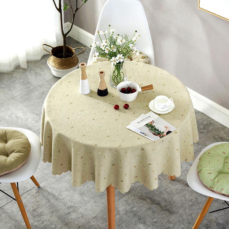 Proud Rose Waterproof Tablecloth Printed Round Table Cover Tea Table Cloth for Wedding Party Home Dining Table Decor Wash-free