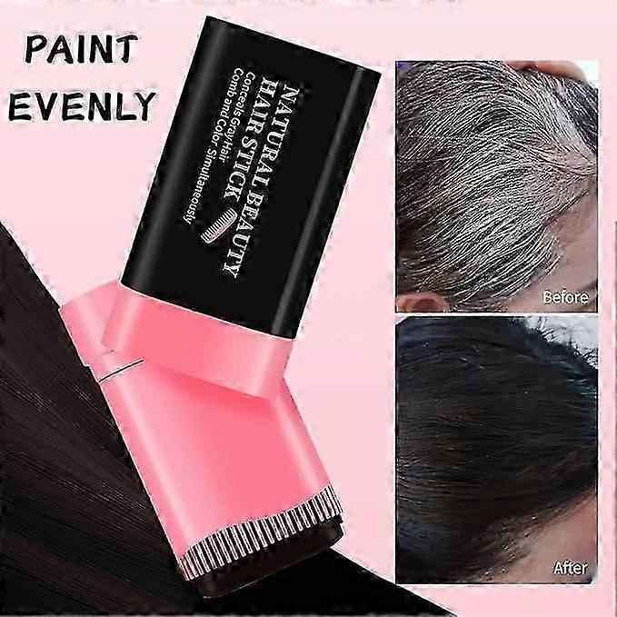 Safe and Convenient Comb Hair Dye,2-in-1 Comb Instant Hair Dye,Waterproof Sweat-Proof, Non-Permanent Gray Hair Coverage, Portable 3 Colors Hair Color