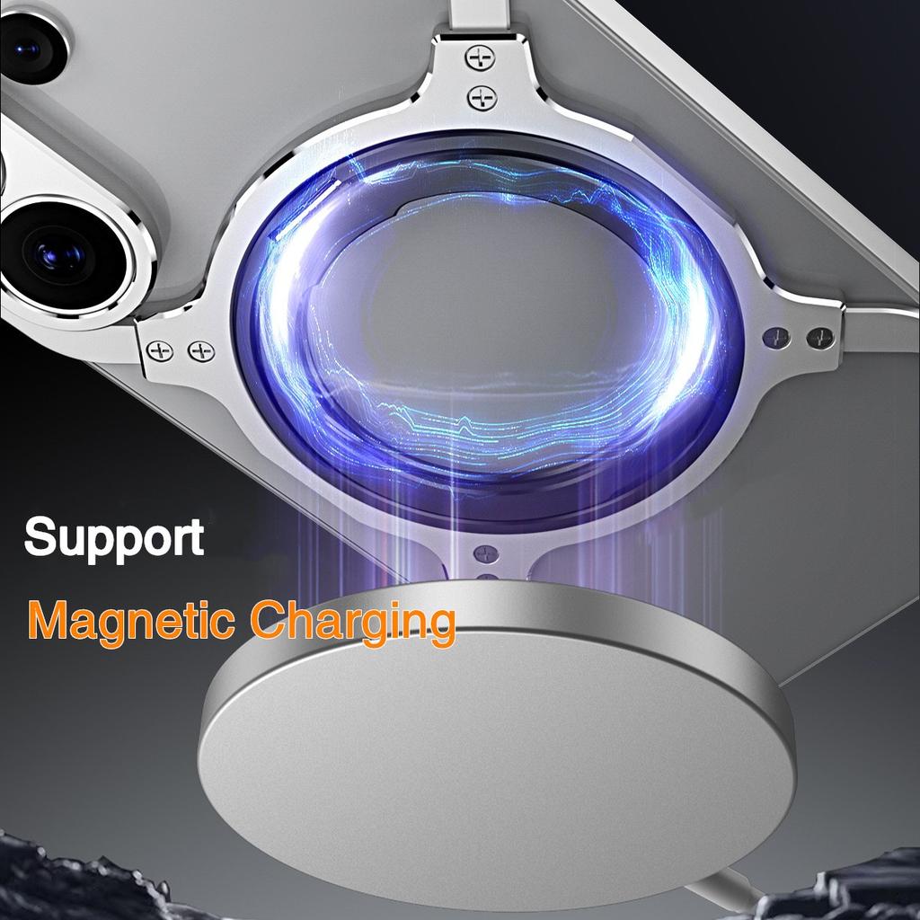 Dropshipping Low Moq Antishock Luxury Rotatable Aluminum Magnetic Metal Frameless Phone case Stand for Samsung S26 Ultra S25 S24