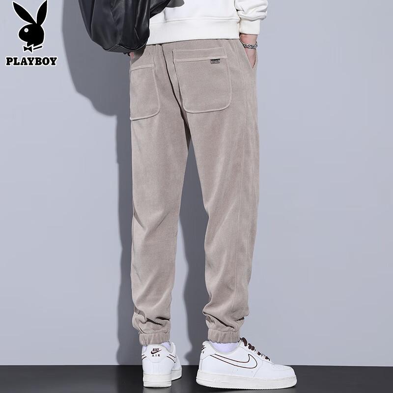 PLAYBOY Men's Corduroy Jogger Pants