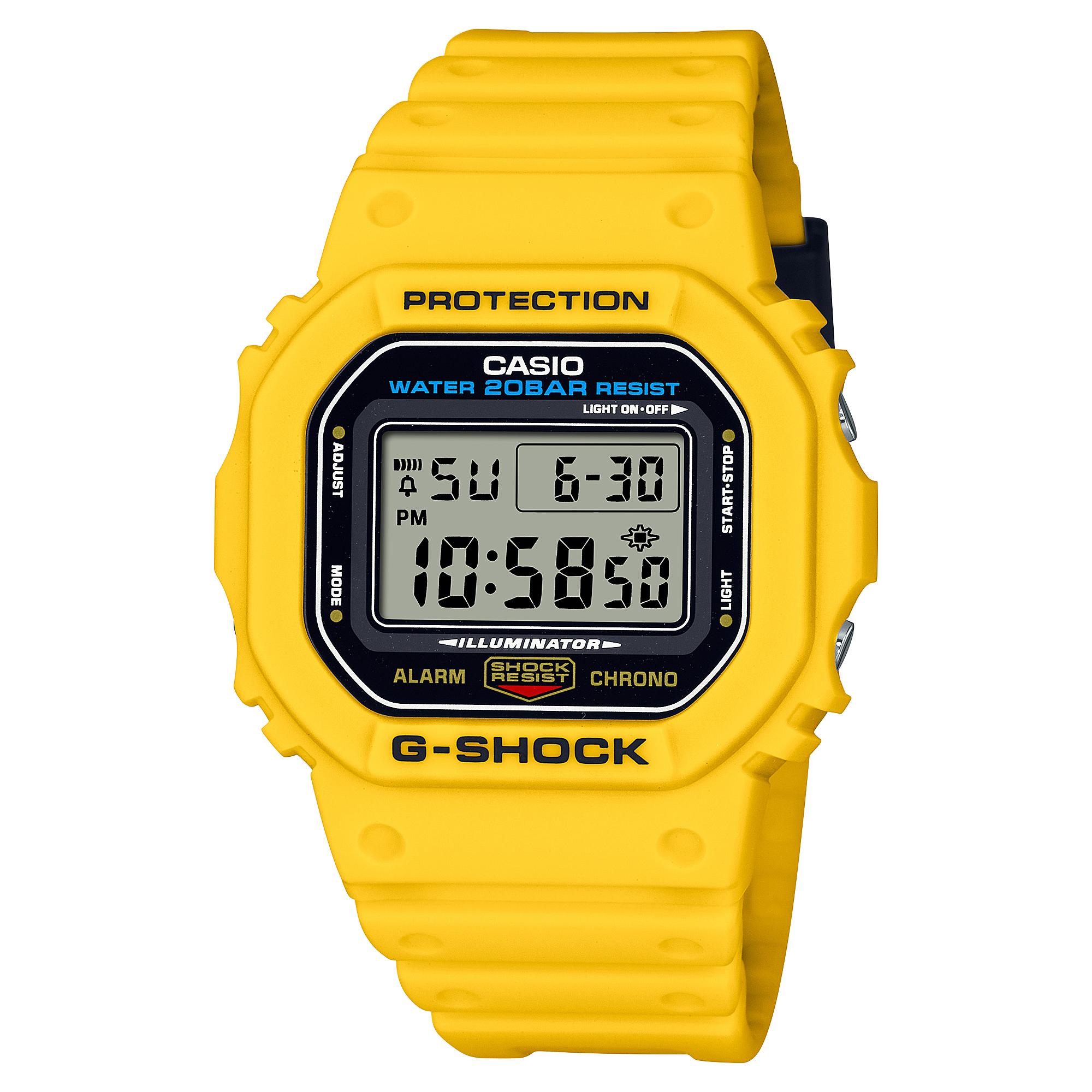 Casio G-SHOCK Men s Resin 200M Water Resistant Shock Resistant Alarm Quartz Watch DWE-5600R-9 золотой