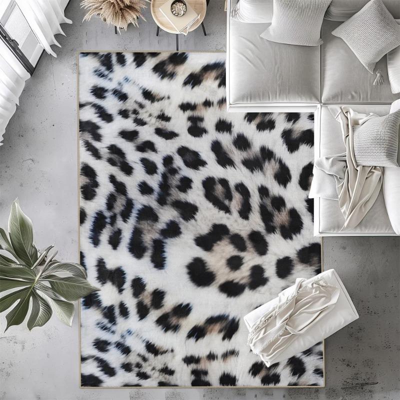 Modern Living Room Carpet Leopard Pattern Rug Stylish Home Decor Rugs Washable Rugs Balcony Corridor Bathroom Anti-slip Mat