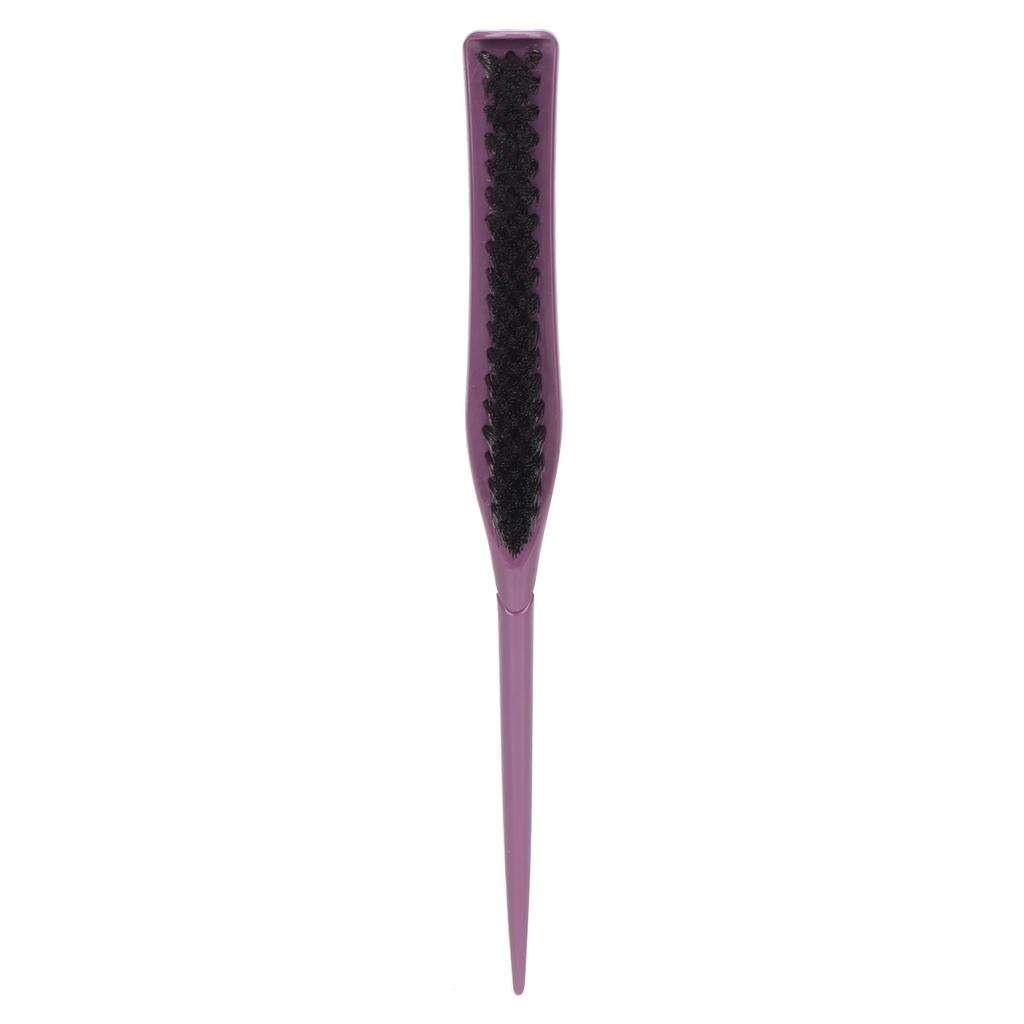 Teasing Hair Brush Hair Care Portable 3 Row Teasing Brush for Beard Salon Travel Home Light Purple