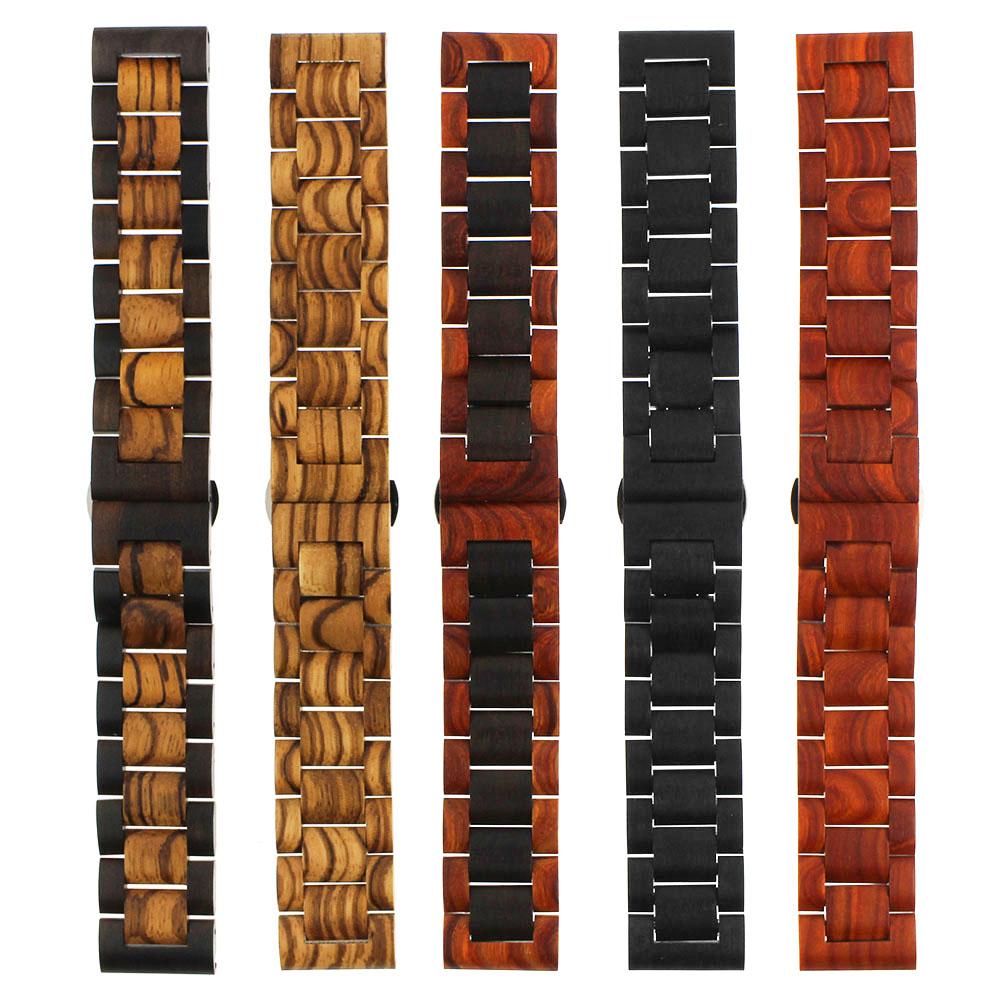 20mm 22mm Band for Samsung galaxy watch 7 6 5 4 40mm 44mm S2 for Huawei Watch GT5 Pro GT4 46mm amazfit BIP Wooden Watch Bracelet