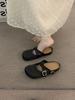 Late evening breeze wearing women's new 2025 spring and summer vacation with Mary Jane half slippers