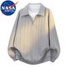 NASA MARVEL Men's Faux Two-Piece Lapel Sweatshirt