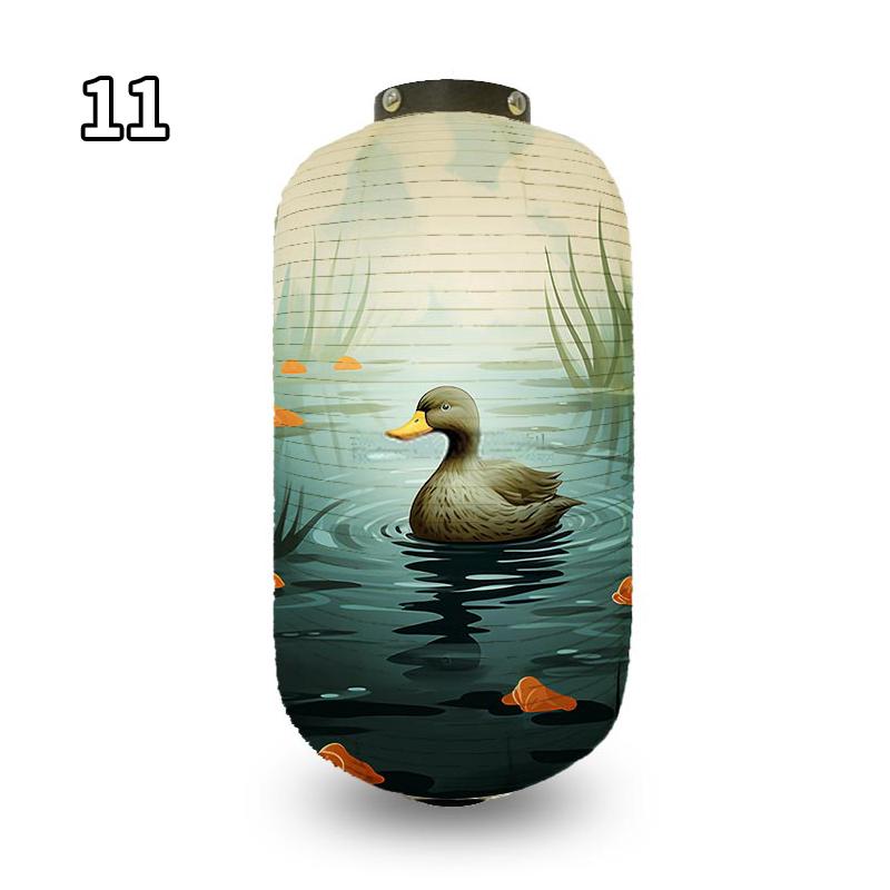 Antique Cartoon Duck Japanese Traditional Cloth Lanterns Restaurant Izakaya Cuisine Decor Advertising Sign Party Decor Lantern