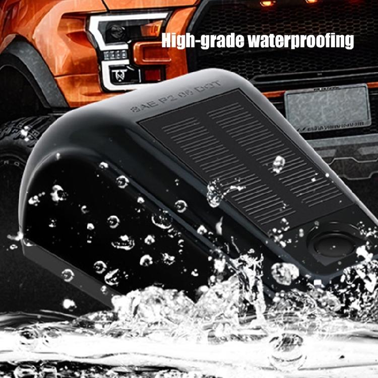 Truck Cab Roof Accent Lamp, Solar Powered 12 LED Marker Light for Pickups, Black ABS PC Housing