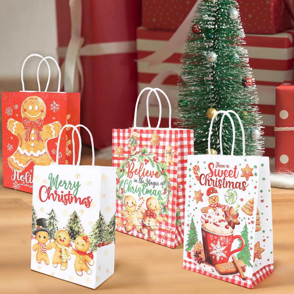 Christmas Santa Claus Paper Bag Navidad Natal Noel Tree Gift Bag Merry Christmas Decorations For Home 2025 Happy New Year 2025