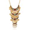 Colorful Stone Bohemia Tassel Necklace Geometric Sweater Chains Ethnic Style Necklace  Women
