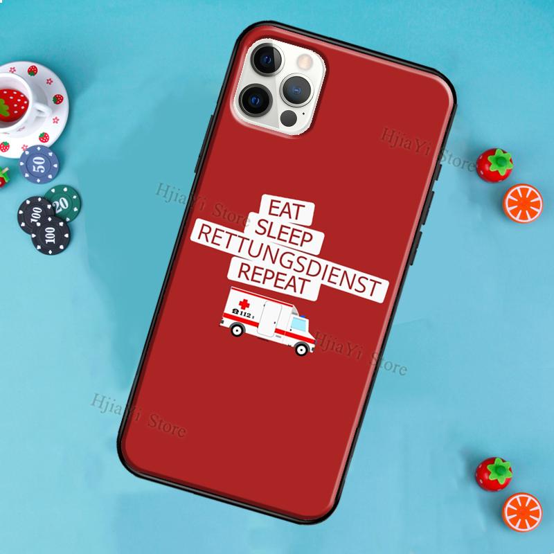 Ambulance EMS EMT Paramedic Soft Case For iPhone 13 12 11 14 Pro Max XS XR X 12 13 mini SE 2020 6S 7 8 Plus Phone Cover