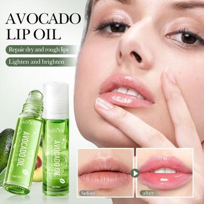 Olio per labbra nutriente idratante all'avocado da 8 ml Balsamo per labbra idratante autunno/inverno senza pelle