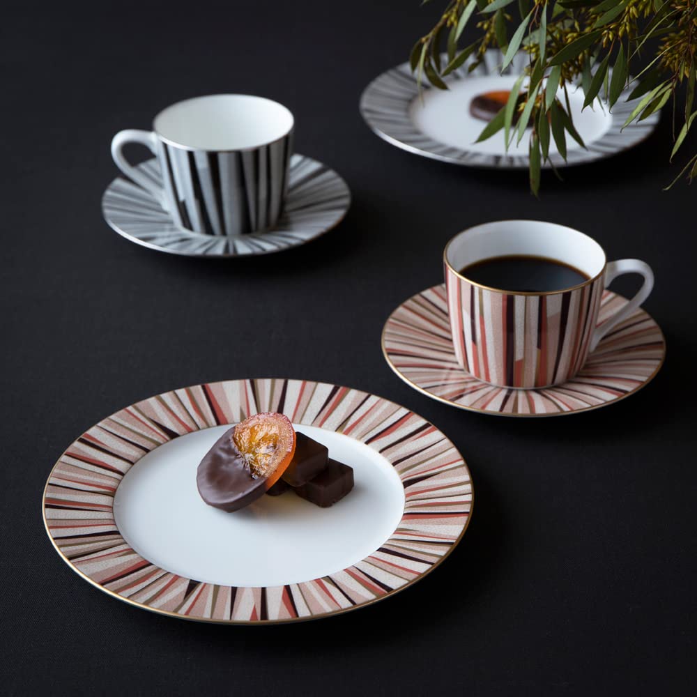NARUMI Shagreen Plate, 21cm, Orange, Modern and Simple Design, Stylish Flat Plate, Gift Boxed, 52148-1086
