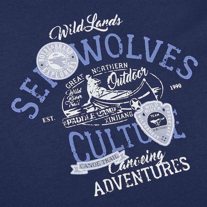 Septwolves Men's Pure Cotton Short Sleeve T-Shirt