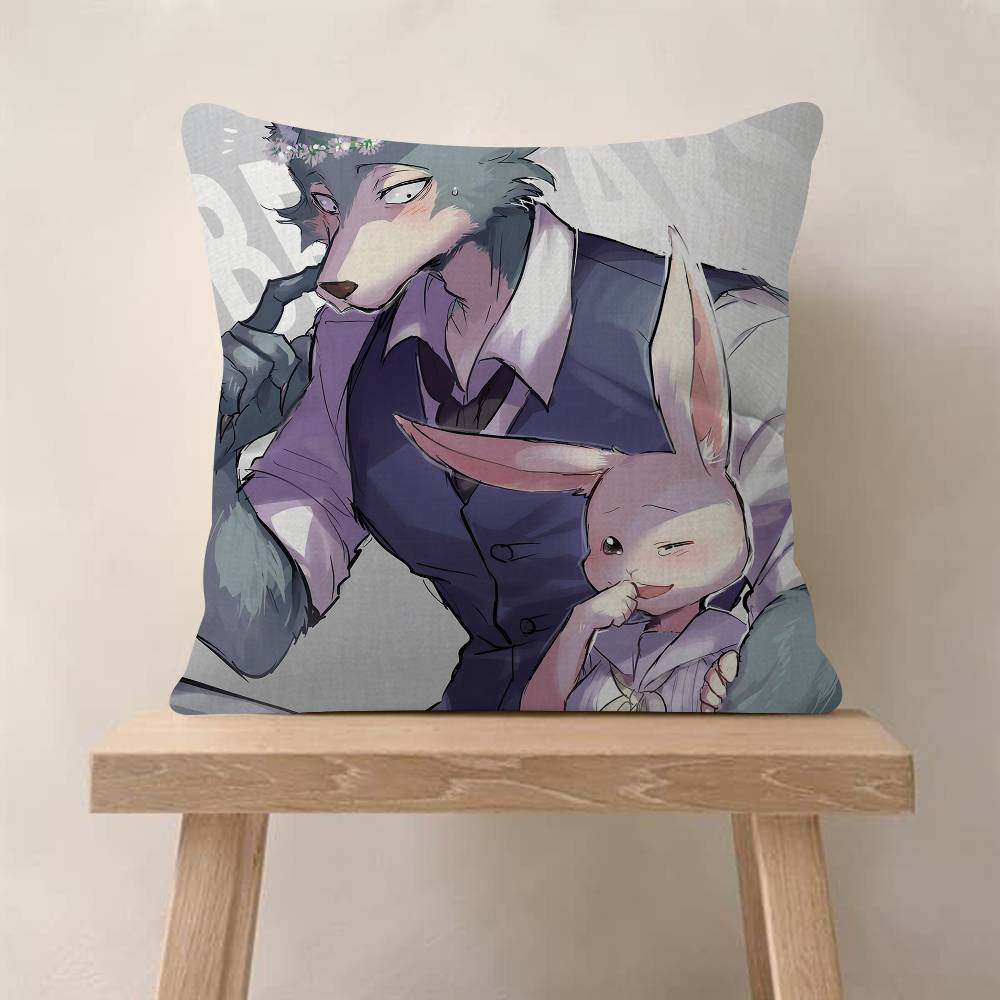 

pc Anime Beastars Cushion Cover Car Throw Pillow Case For Sofa Car Christmas Gift 30x30 cm