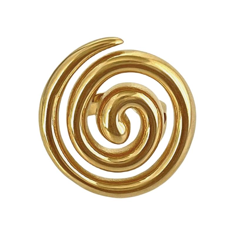 

Уникальные спирали/ракушка/круассан регулируемое кольцо с открытием модное кольцо из нержавеющей стали ювелирное изделие для модных женщин