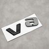3D ABS V6 Logo Black Chrome Letter Badge Emblem Car Rear Trunk Sticker Decal For Auto Accessories