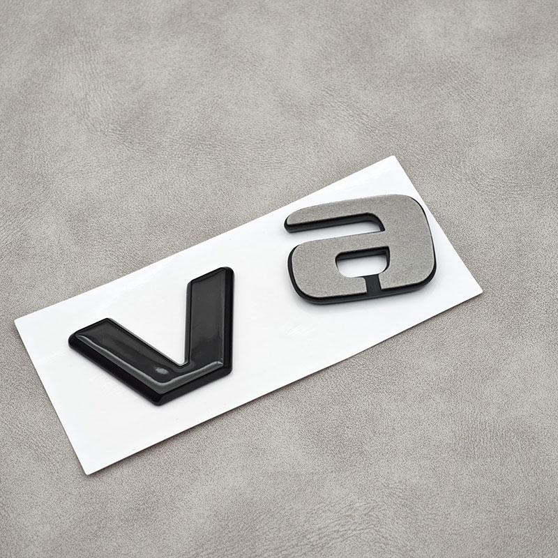 3D ABS V6 Logo Black Chrome Letter Badge Emblem Car Rear Trunk Sticker Decal For Auto Accessories