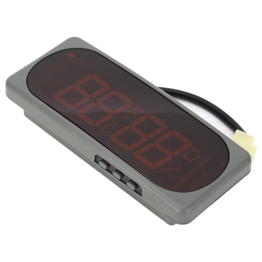 Electronic Clock Car Digital Temperature Humidity Year Month Day Time Display Hygrothermograph DC24V