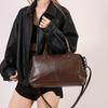 Boston Bag Unisex Faux Leather Large Capacity Shoulder Crossbody Daily Wear