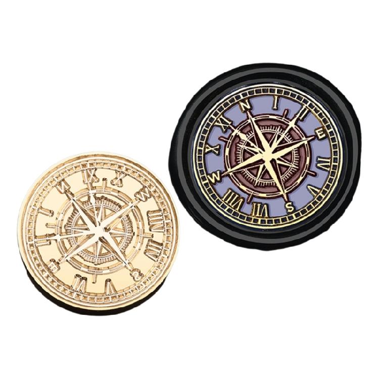 Compasses Wax Seal Stamp for Album Cards Photo Scrapbooking Wedding Decorations Astronomical Series Sealing Waxed Stamp
