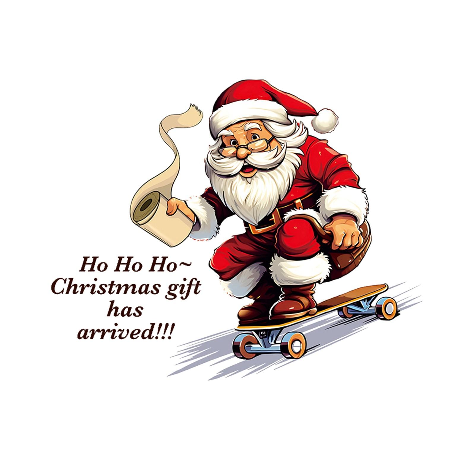 

Рождественский креативный мультфильм «Руки пожилого человека» Бумажные полотенца, наклейки для ванной и туалета, самоклеящиеся наклейки для украшения дома One Size красный