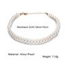 Böhmische Dame Perle mehrschichtige Blume Schleife Herz Halsband kurze ultrafeine Schlüsselbeinkette Halskette
