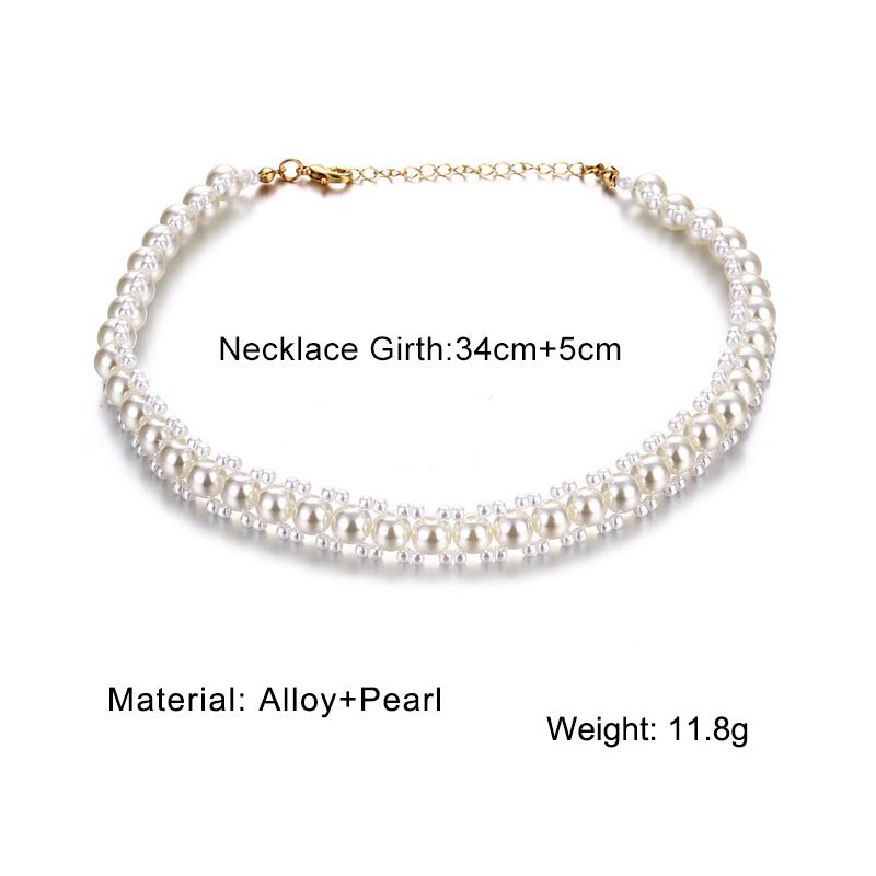 Böhmische Dame Perle mehrschichtige Blume Schleife Herz Halsband kurze ultrafeine Schlüsselbeinkette Halskette