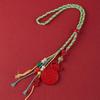 Jingchunlan High Content Cinnabar Red Sand Car Charm with Lucky Cat Guanyin Pixiu