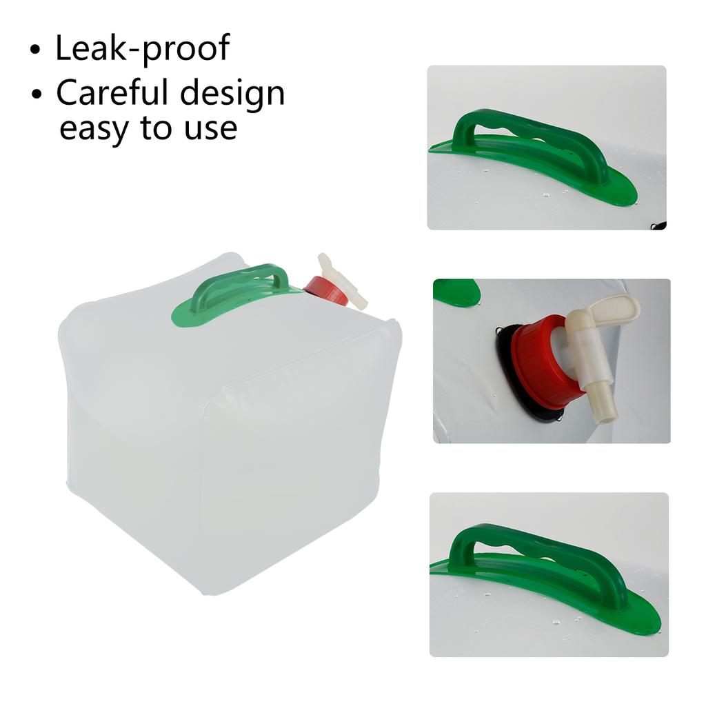 10L/20L Camping Water Canisters with Tap Foldable Drinking Water Tank PVC Water Storage Bag Water Bucket for Outdoor Camping BBQ