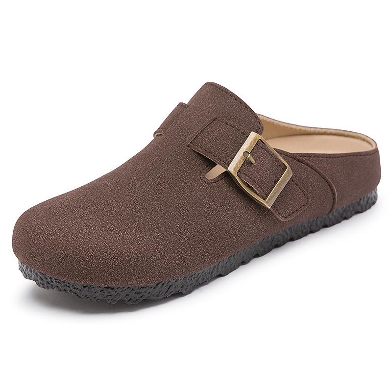 Fashion Smile POP Women Fashion Slippers Outdoor Half Baotou Slippers Women Classic Women's Casual Sandals Indoor PU Flat Slippers Women