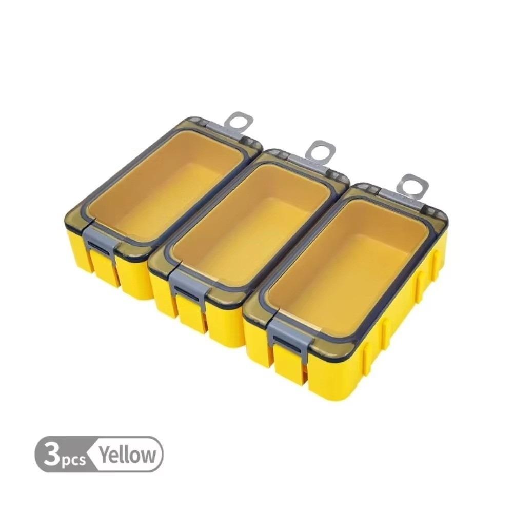 3pcs Plastic Fishing Tackle Box Mini Fishing Accessory Box Bait Storage Box Lure Fishing