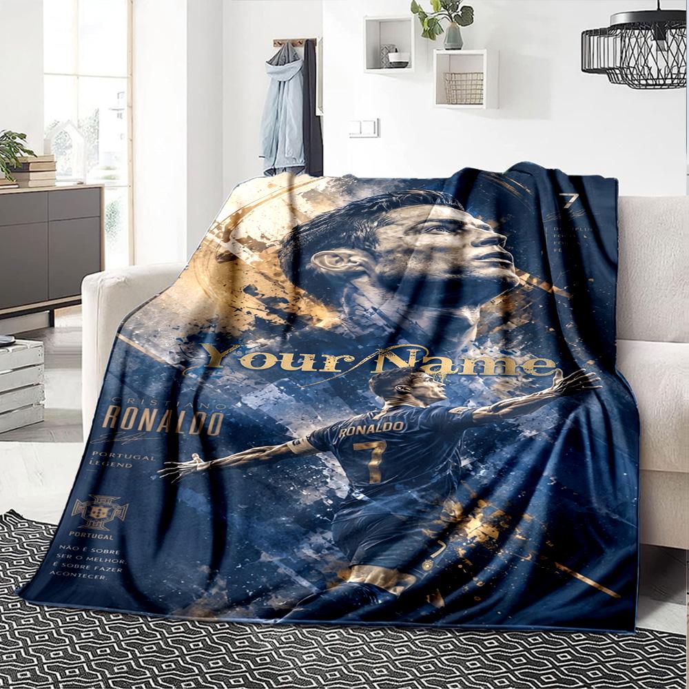 Cristiano Ronaldo (91) Personalized Text Blanket Cozy Personalized Blanket Durable Comfort Throw For Picnics Sofa Office Chair Living Room